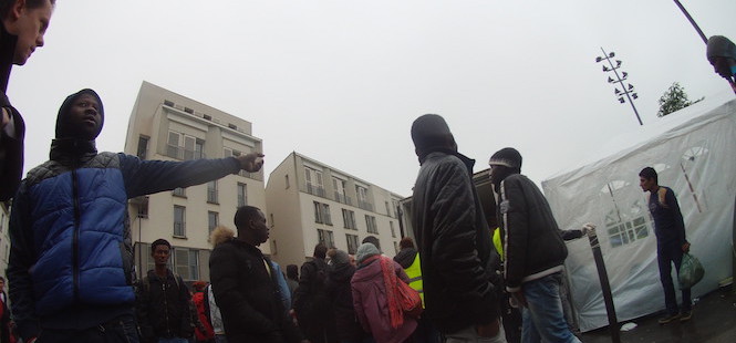 camp migrants Jardin d'Eole