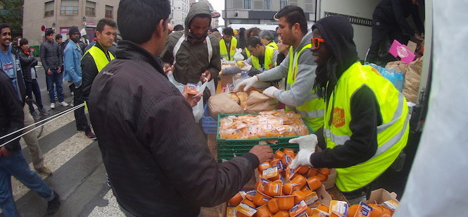 camp migrants Jardin d'Eole