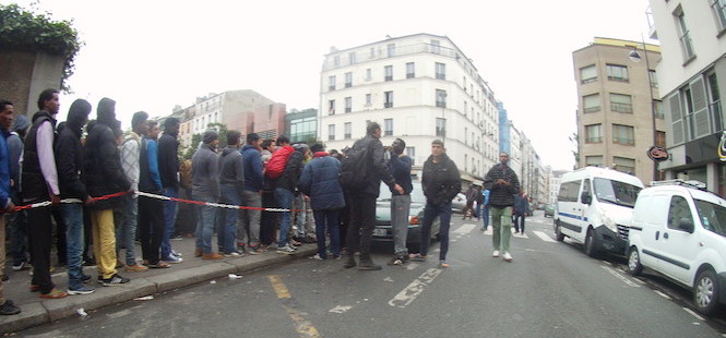 camp migrants Jardin d'Eole