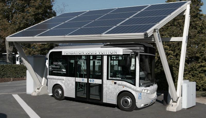 Bus BlueTram de la fondation LVMH