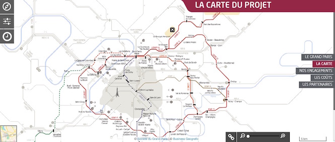 carte Grand Paris Express