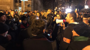 colère, policier, s, police, manifestation