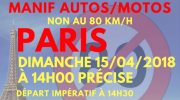 80 km/h, auto, moto, FFMC, manifestation, Paris, Vincennes