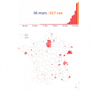 coronavirus, France, cartes, foyer, masque