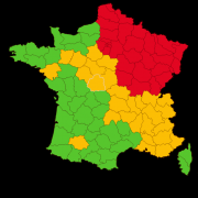 Carte, coronavirus, covid-19, départements