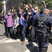 Manif, sans papiers, Paris, masques