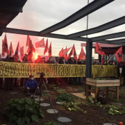 poubelles, éboueurs, égoutiers, grève, manifestation, toit, propreté