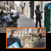 Motos, stationnement, payant, manif