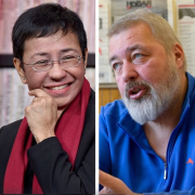 Prix Nobel de la Paix, journalistes, liberté d'expression, Maria Ressa, Dimitri Mouratov