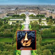 Paris2024, jeux olympiques, flamme, Tuileries