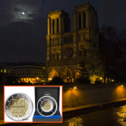 Pièce, monnaie, 2 euros, 2€, Notre-Dame